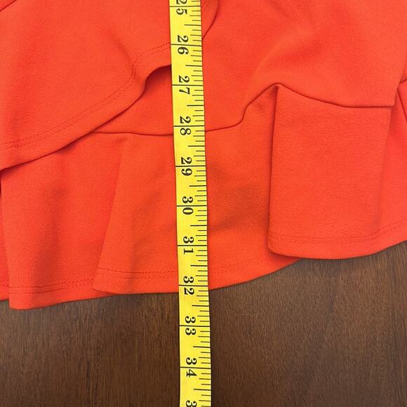 Lulus Great Things Ruffled Bodycon Coral Red Dress Size XL - Picture 8 of 11